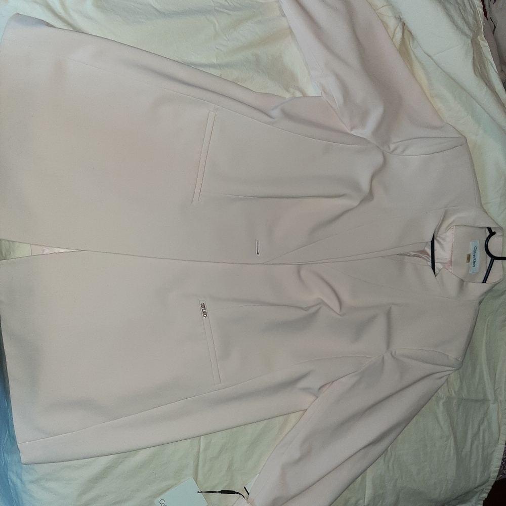 Plus Size Calvin Klein Blush Pink  lined Blazer